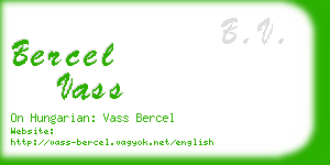 bercel vass business card